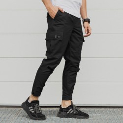 Штани карго Black на липучці